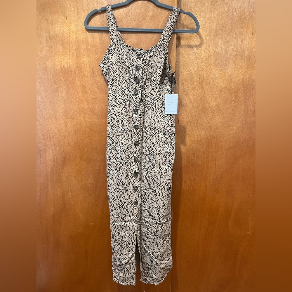 NWT Leopard Print Button-Down Dress
